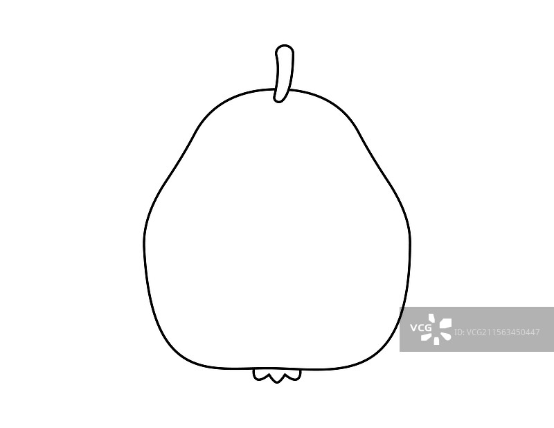 番石榴轮廓涂色书模板图片素材