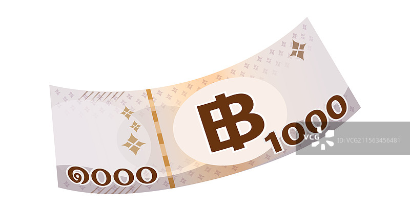 泰铢纸币 1000 泰铢图片素材