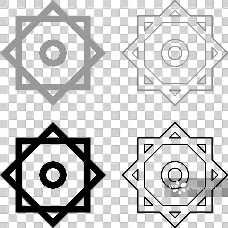 伊斯兰教拉马丹的鲁布·艾尔·希兹布符号的平衡图片素材