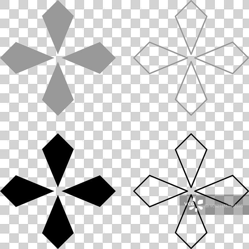 星形菱形四叶栗子神圣图片素材