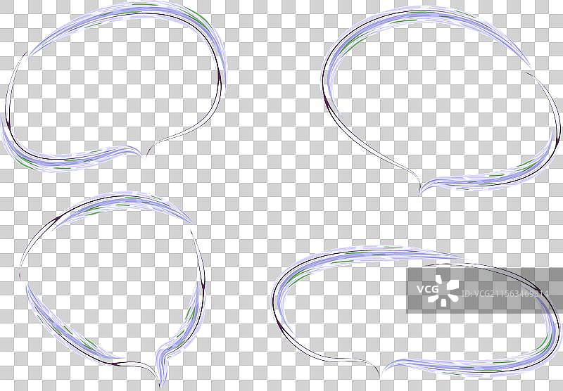 淡紫色蓝色的彩色艺术装饰性对话气泡图片素材