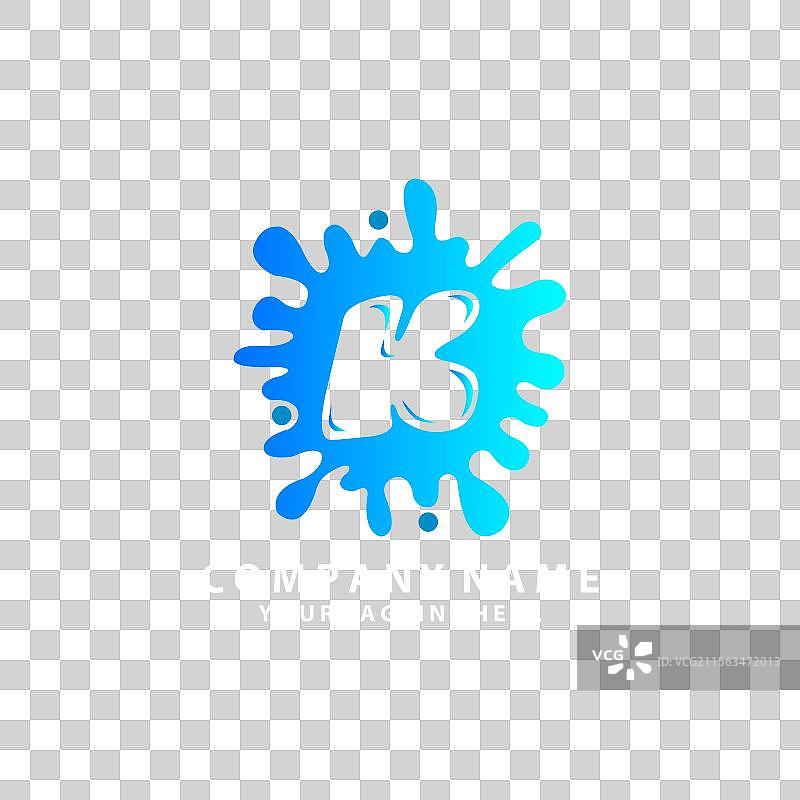 初始字母K的标志图标，抽象墨水飞溅效果图片素材