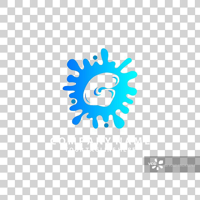 血迹中简单的字母g图片素材