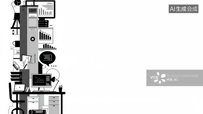 【AI数字艺术】2D卡通-居左图片素材