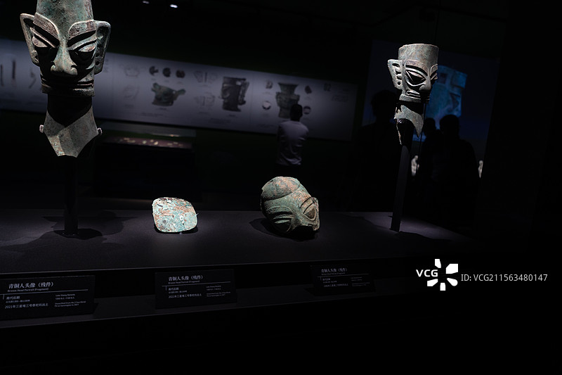 三星堆青铜人头像图片素材