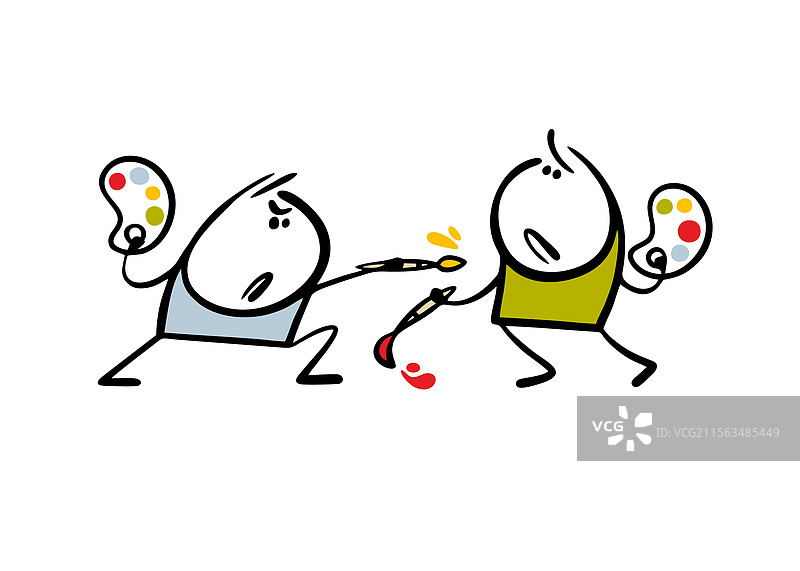 两位艺术家的对决图片素材