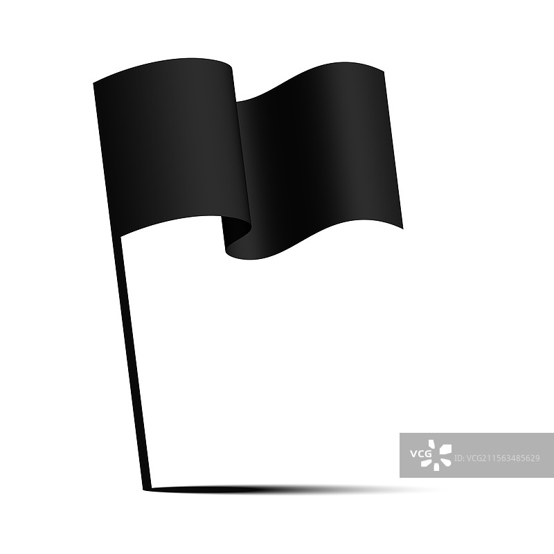 黑色旗帜轮廓在飘扬图片素材