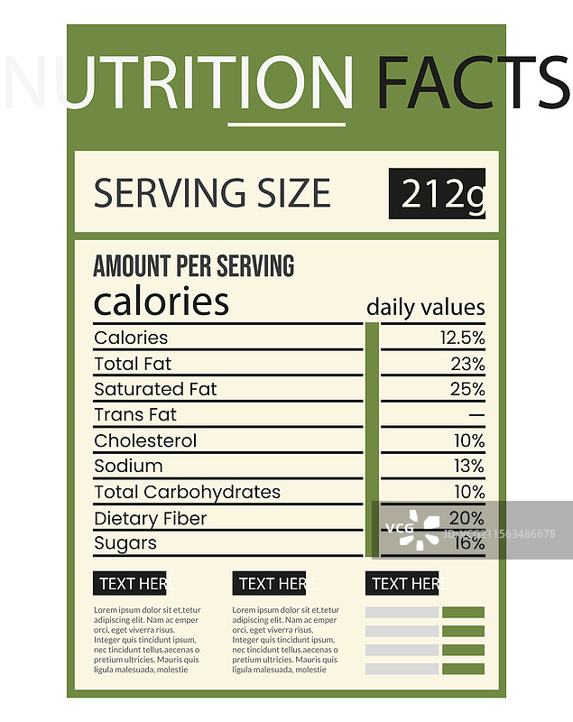 营养成分食品标签饮食卡路里计算图片素材