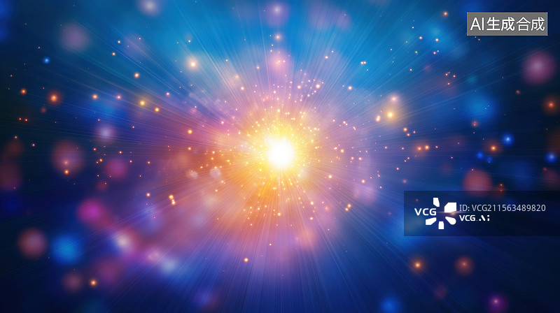 【AI数字艺术】宇宙星爆的光辉景象图片素材