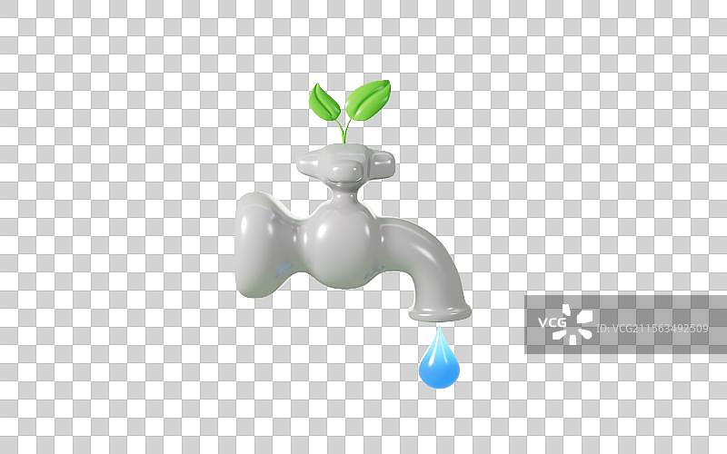 节约用水概念3D渲染图片素材