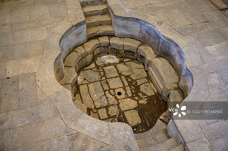 陕西西安华清宫华清池海棠汤贵妃池图片素材