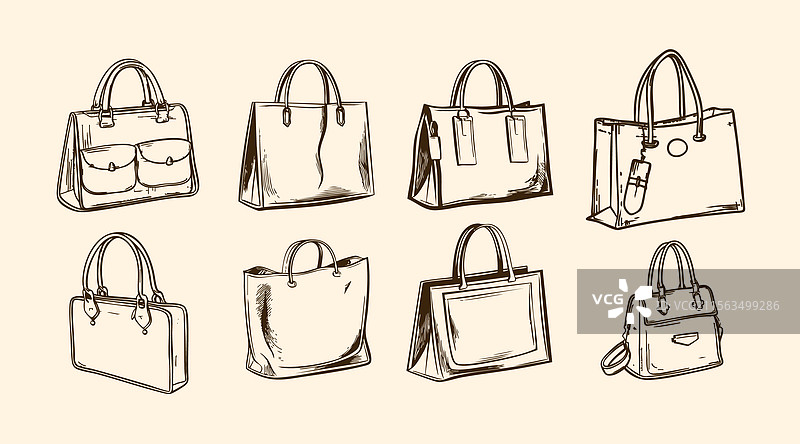 包袋种类套装图片素材