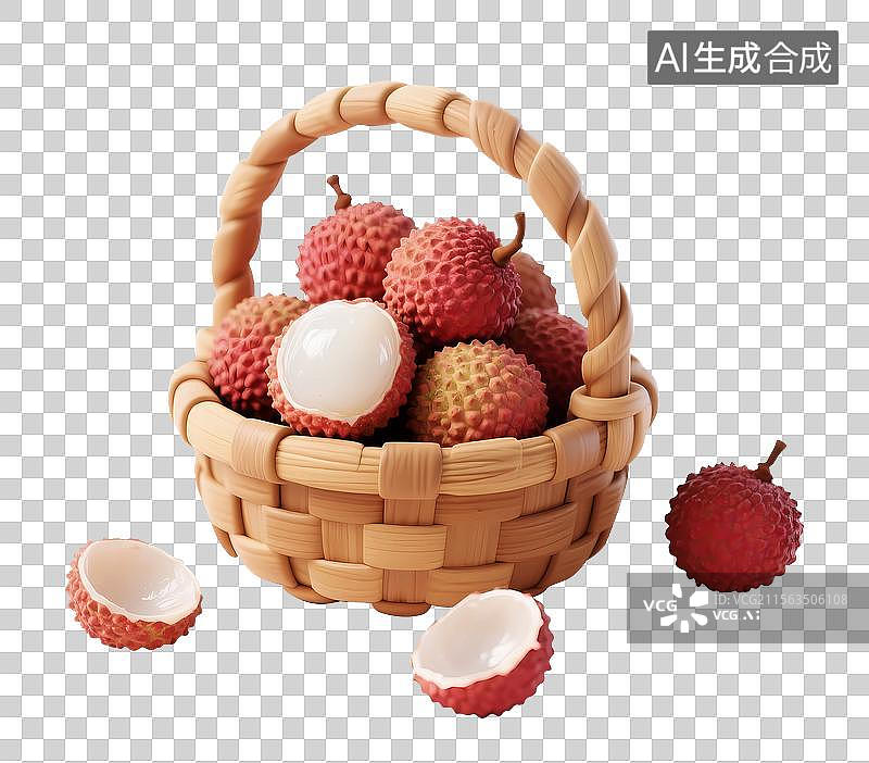 【AI数字艺术】卡通荔枝图片素材