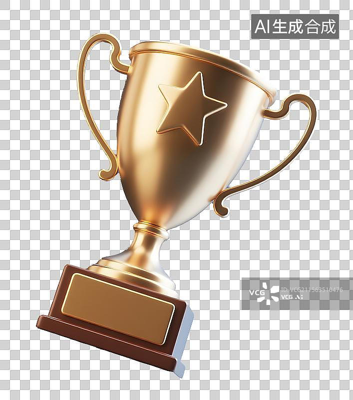 【AI数字艺术】一个金色的奖杯图片素材