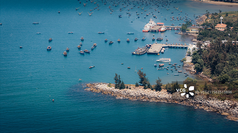 岘港山茶半岛航拍图片素材