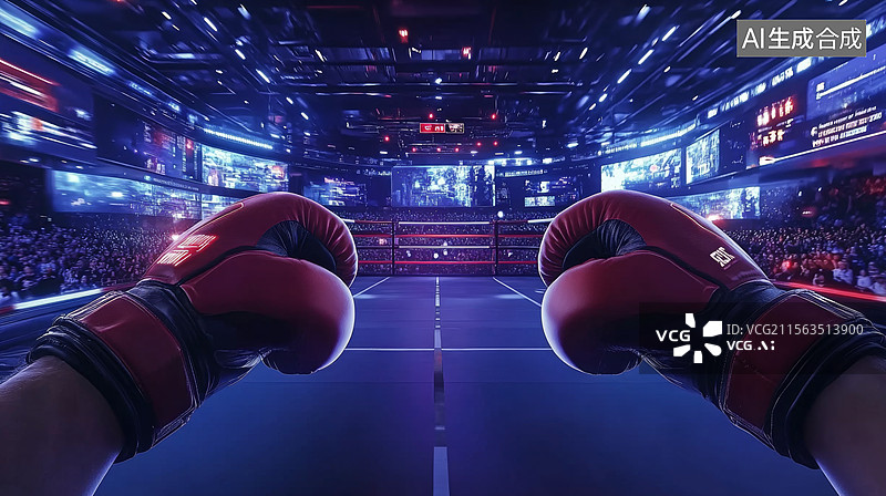 【AI数字艺术】VR体育比赛沉浸式体验图片素材