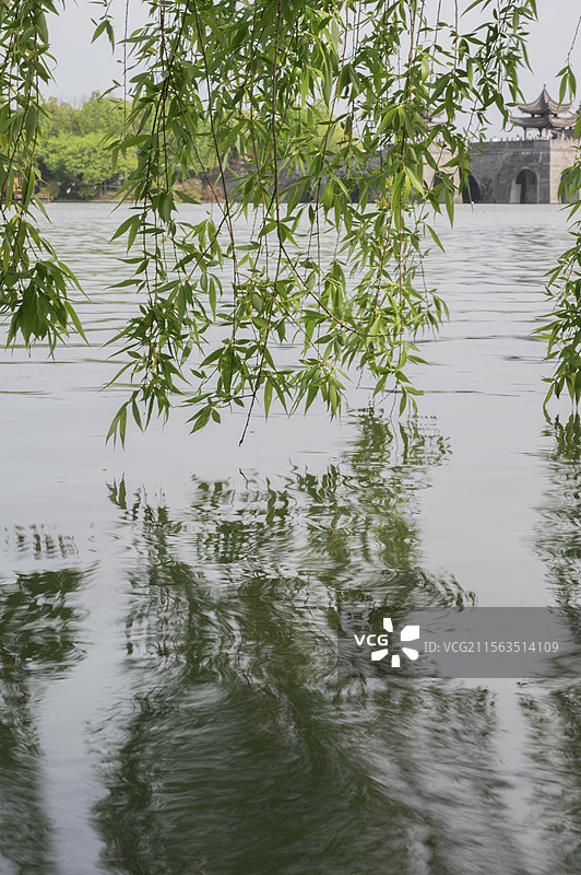 虚实相映-慢门摄于湘湖清明图片素材