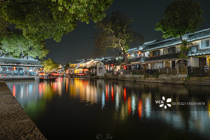 西塘之夜图片素材