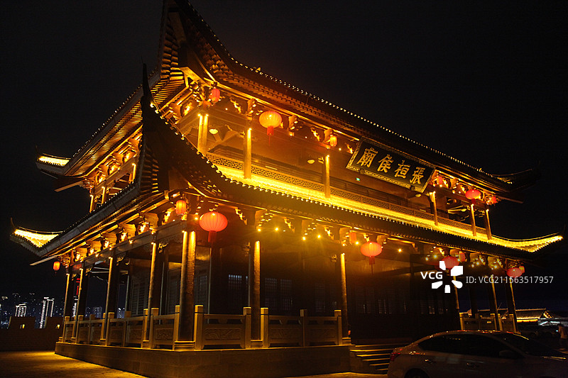 2023年9月29日重庆市云阳县环湖绿道举办汉服节巡游飞花令古代琴棋书画国学图片素材