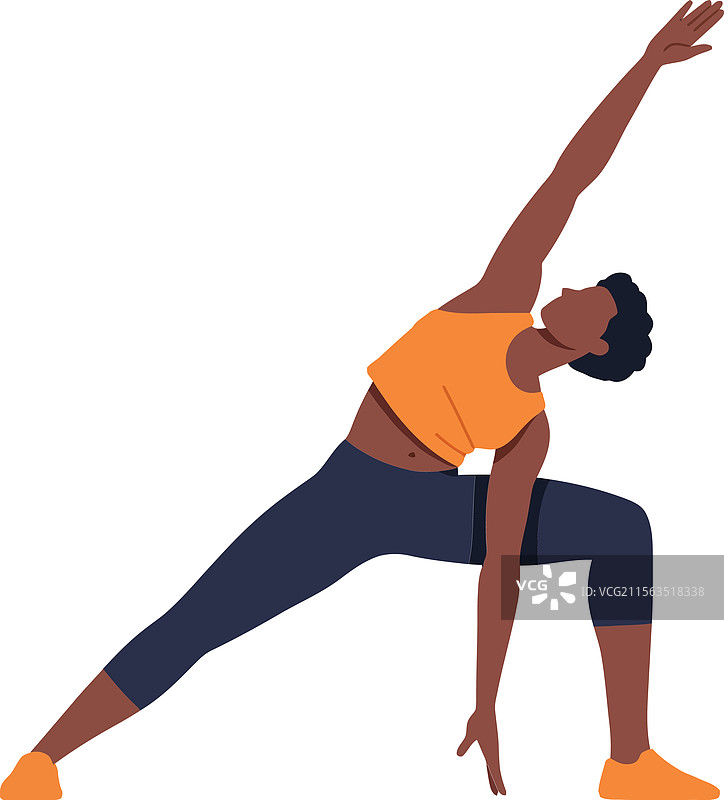 瑜伽练习者正在进行动态拉伸图片素材