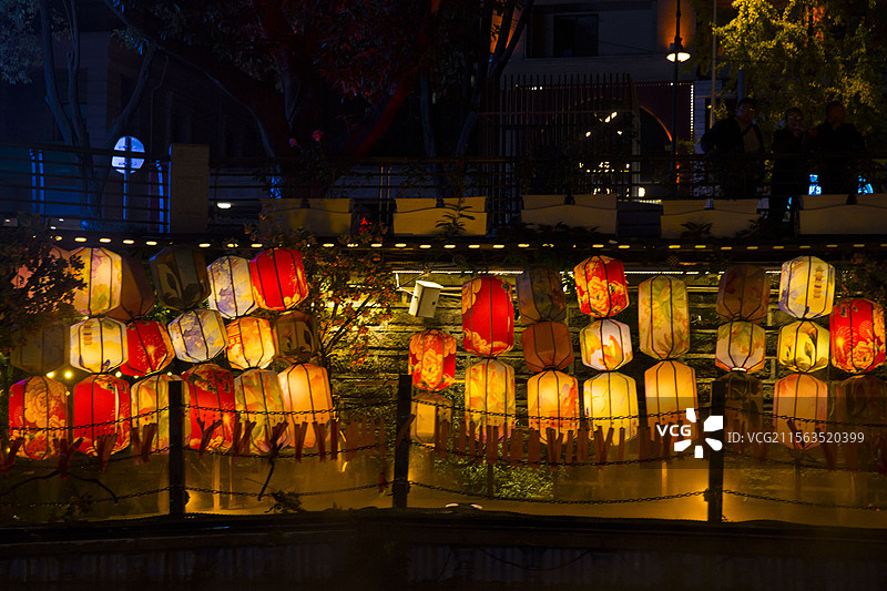 四川成都锦江夜游图片素材