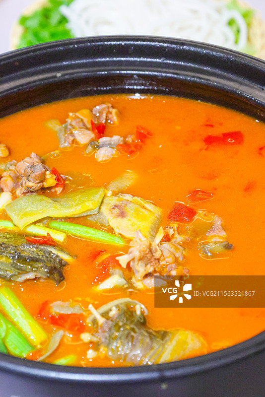 贵州菜豆腐圆子龙须野菜折耳根苗岭酸汤甲鱼和凉拌酸菜组图图片素材