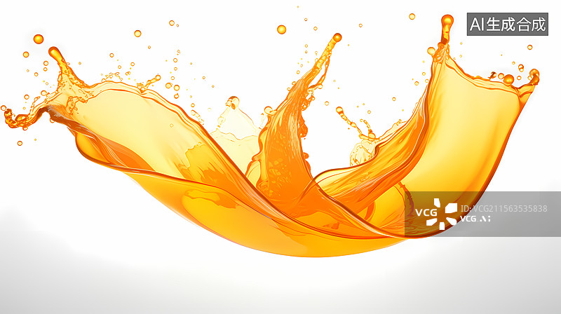 【AI数字艺术】橙汁飞溅艺术设计图片素材