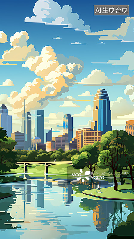 【AI数字艺术】奥斯汀市美景图片素材