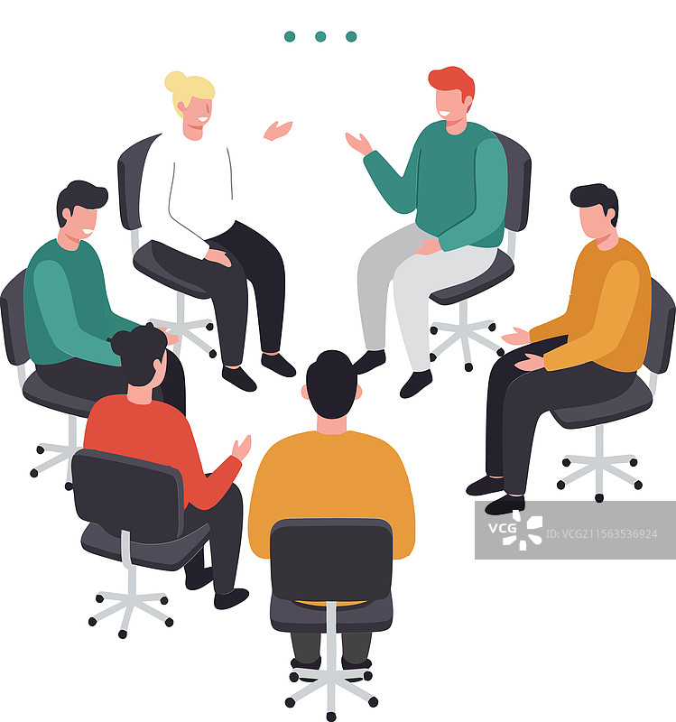 六位不同背景的个体正在参与一个活动图片素材