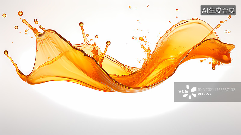 【AI数字艺术】橙汁飞溅艺术设计图片素材