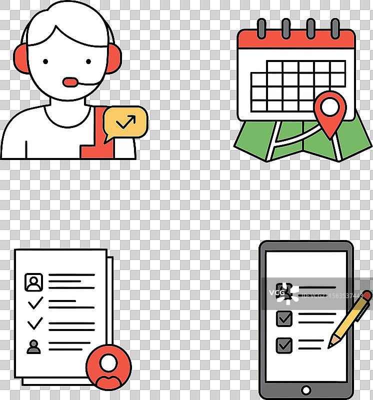 佩戴耳机的客户服务代表图片素材