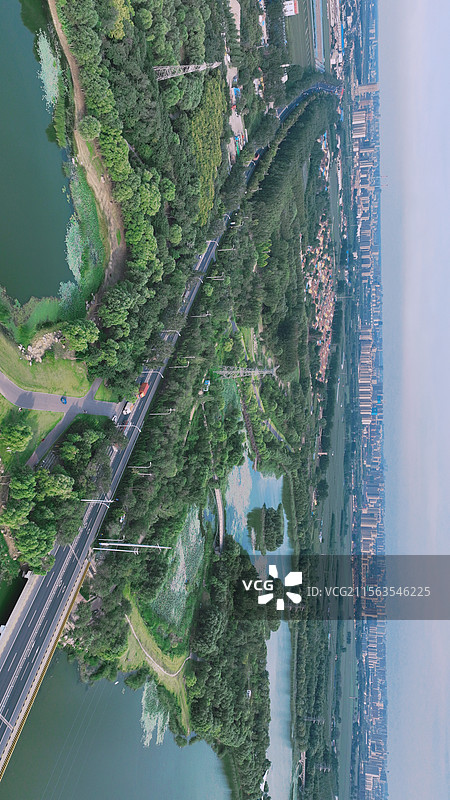 航拍潍坊青银高速图片素材