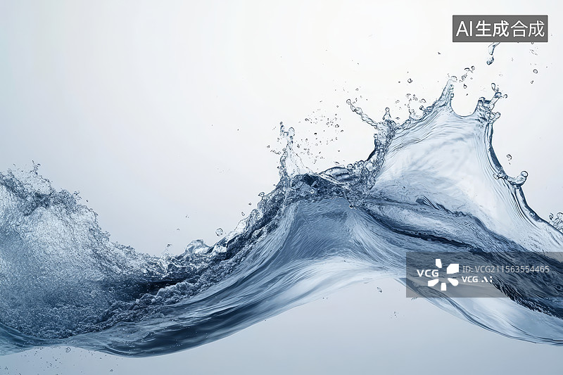 【AI数字艺术】水花飞溅的动态景象图片素材