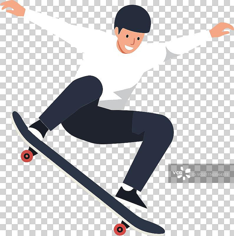 滑板运动员在表演一个刺激的特技图片素材