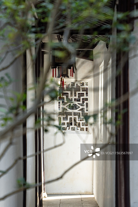 江苏省苏州市怡园江南古典园林建筑景观图片素材