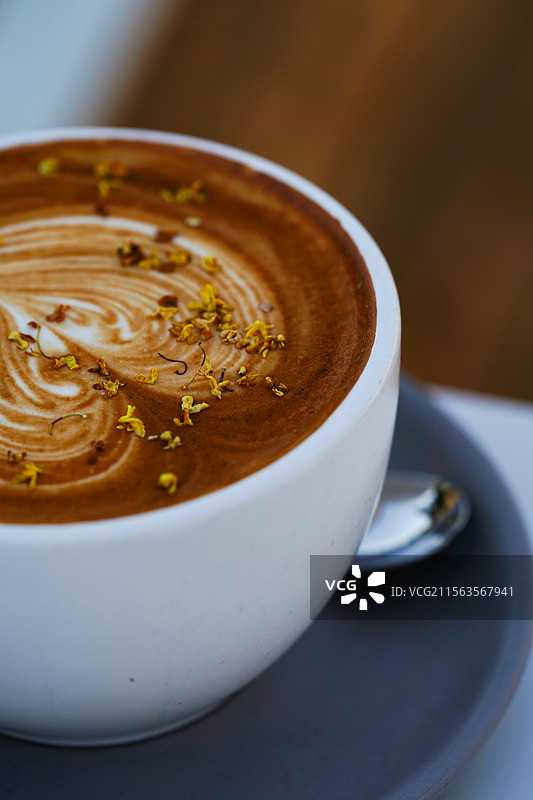 桂花拿铁图片素材