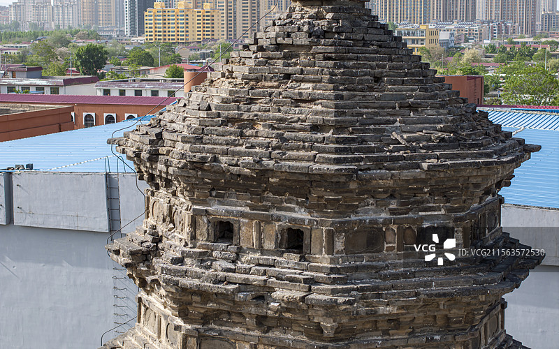 河北省石家庄市元氏县开化寺塔图片素材