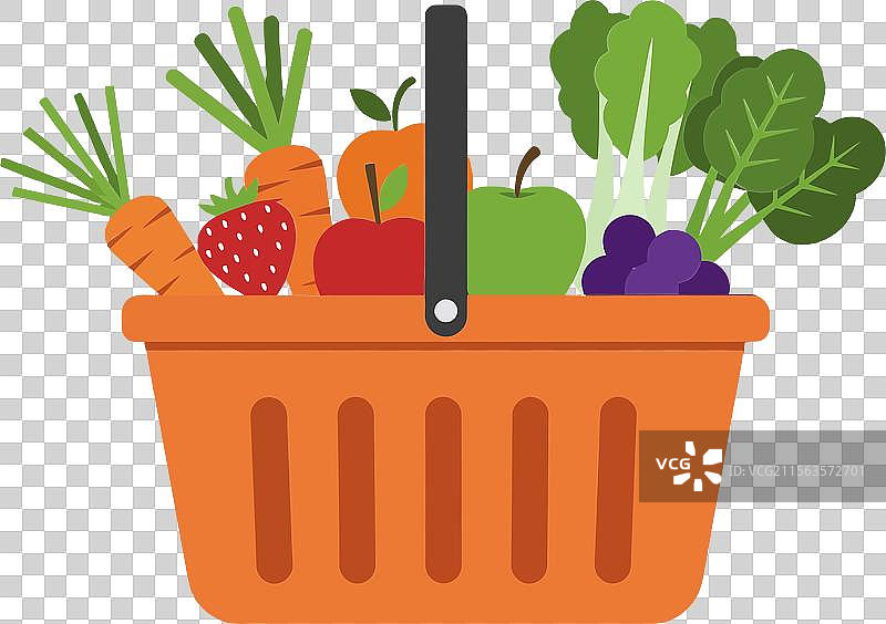 色彩缤纷的新鲜蔬菜和水果图片素材