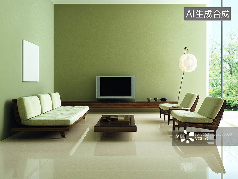 【AI数字艺术】现代简约客厅设计图片素材