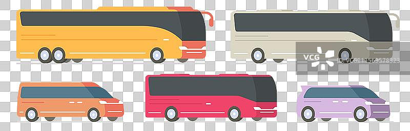 巴士旅游教练运输车辆图标图形图片素材