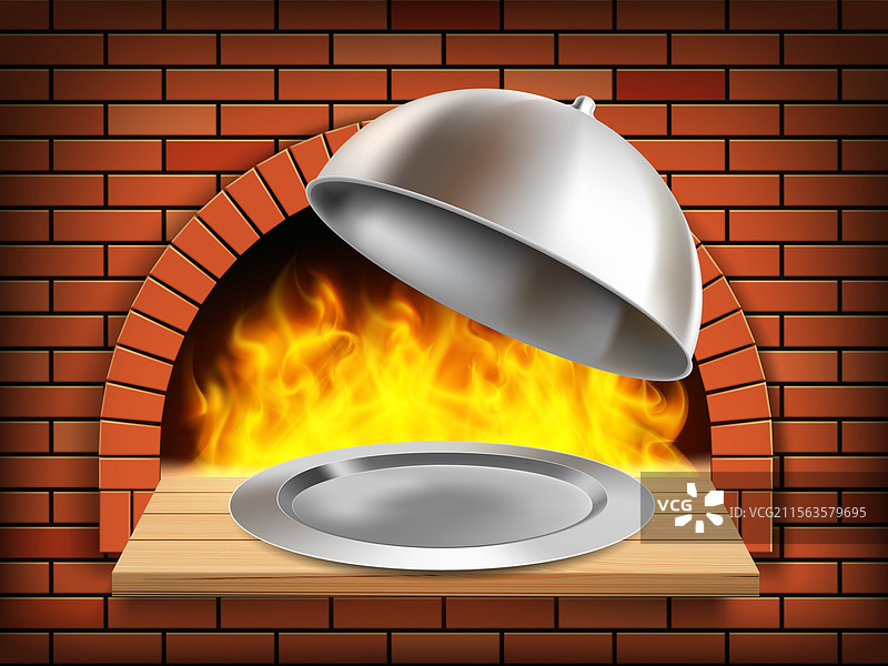 带金属盖的托盘菜肴图片素材