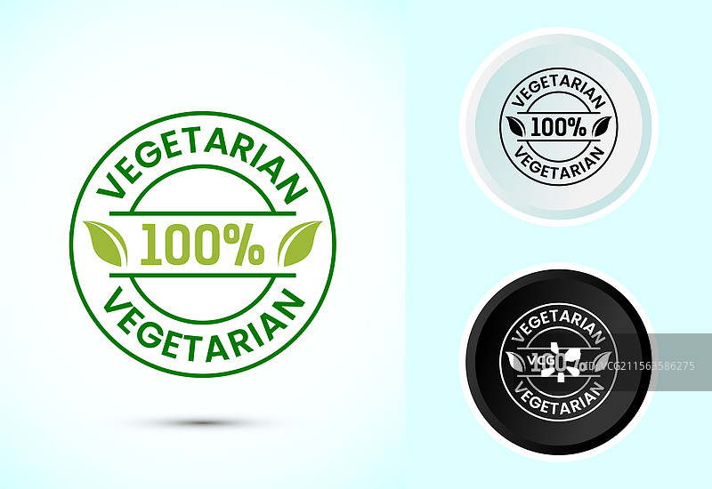100%素食主义者图标设计素食产品图片素材