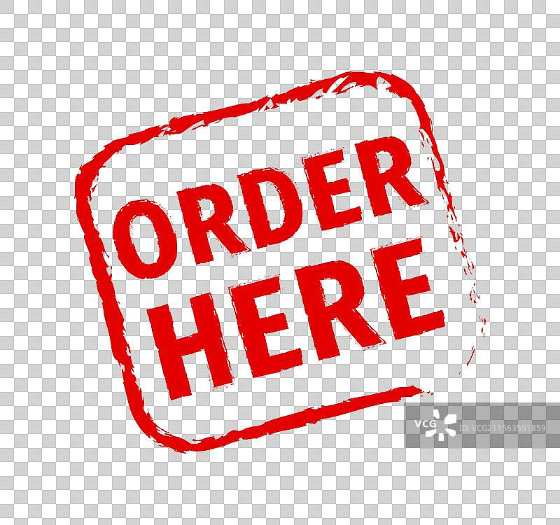 红色的订单标志磨损图标印章图片素材