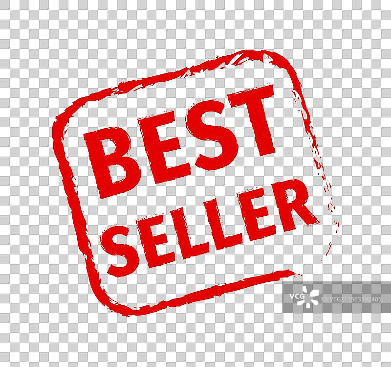 畅销书粗犷图标印章红色畅销书图片素材