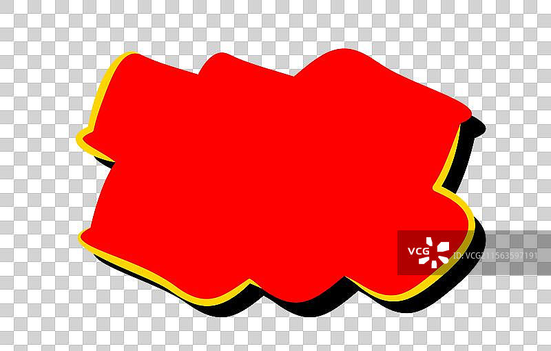 红色标签促销自由形状角落贴纸标签图片素材