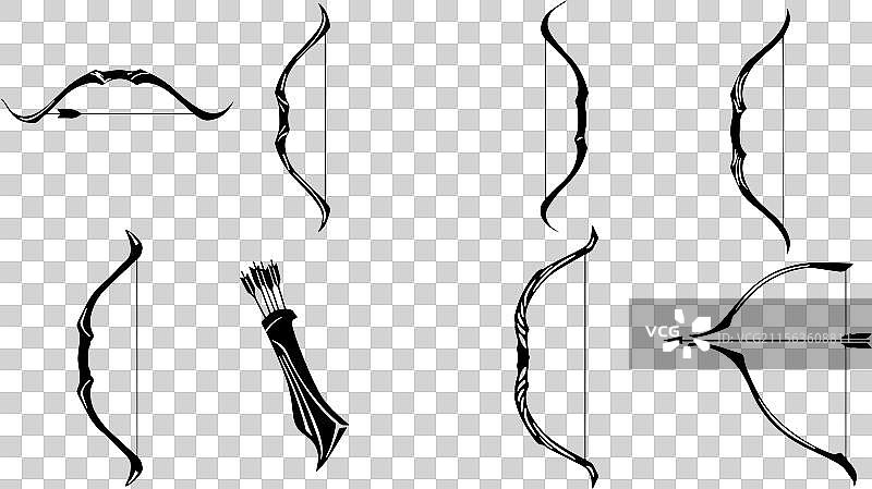 弓箭设计套件狩猎图标图片素材