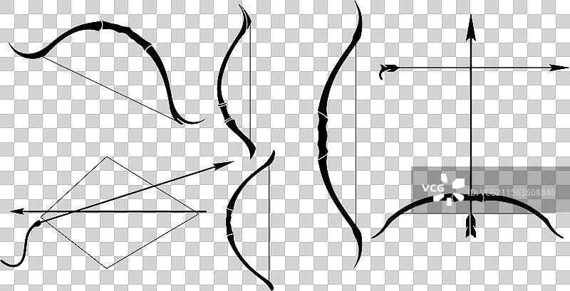 弓箭设计套件狩猎图标图片素材