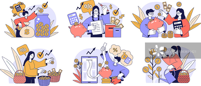 金融素养概念图图片素材