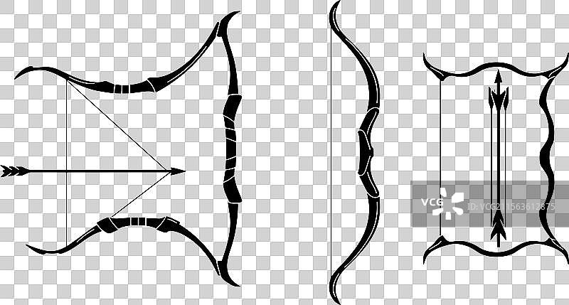 经典弓箭设计套装图片素材