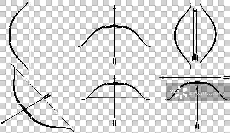 经典弓箭设计套装图片素材